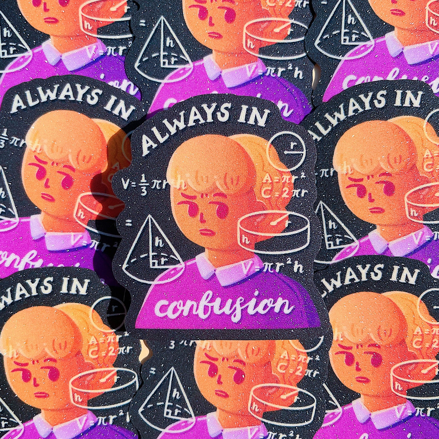 Ron Always Confuse Glitter Die-cut Sticker