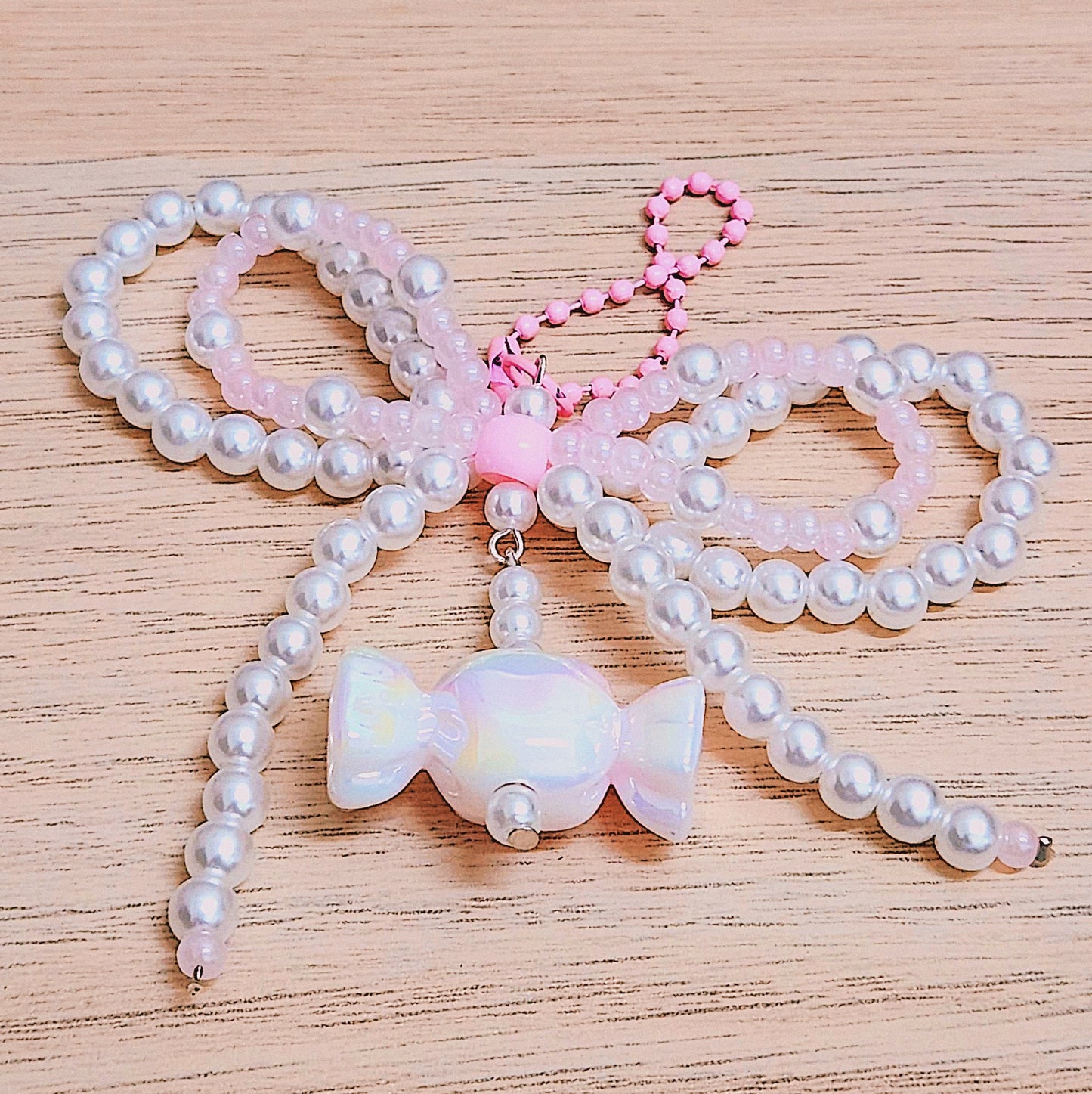 Beaded Bow Keychain
