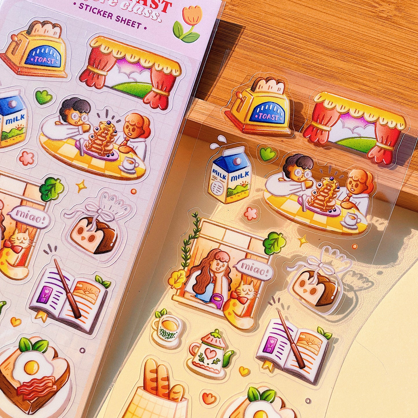 Breakfast Before Class Clear Sticker Sheet