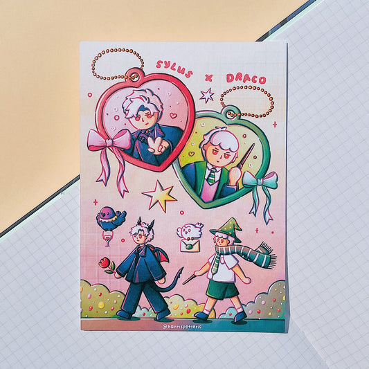 Sylus x Draco White Haired Bestie Post Card