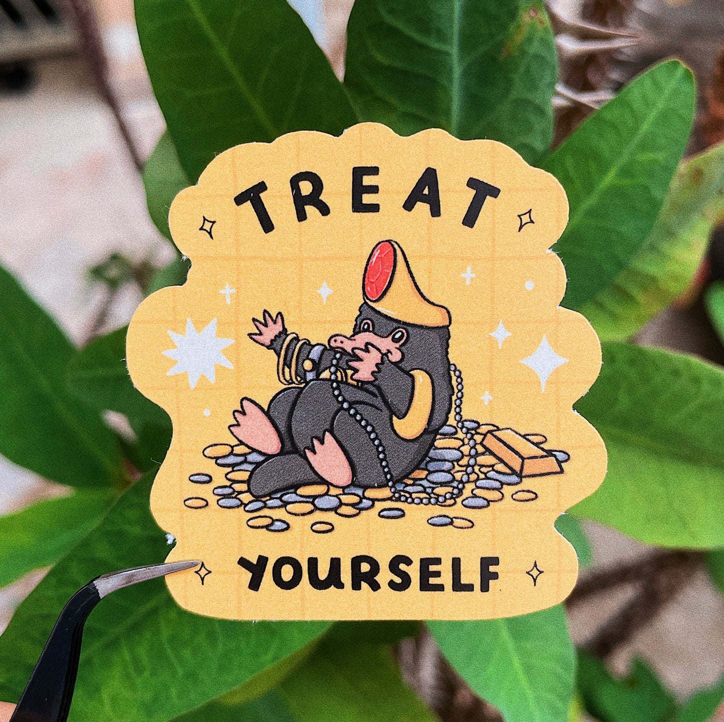 Niffler's Treat Yourself Die-cut Sticker