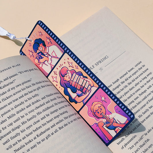 Golden Trio Photo Film Matte Bookmark