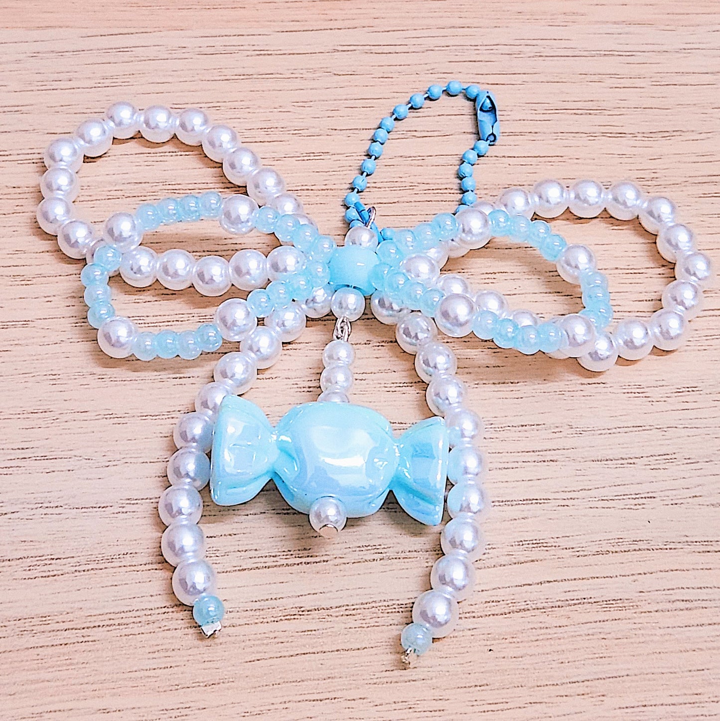 Beaded Bow Keychain