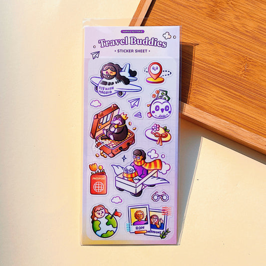 Travel Buddies Clear Sticker Sheet