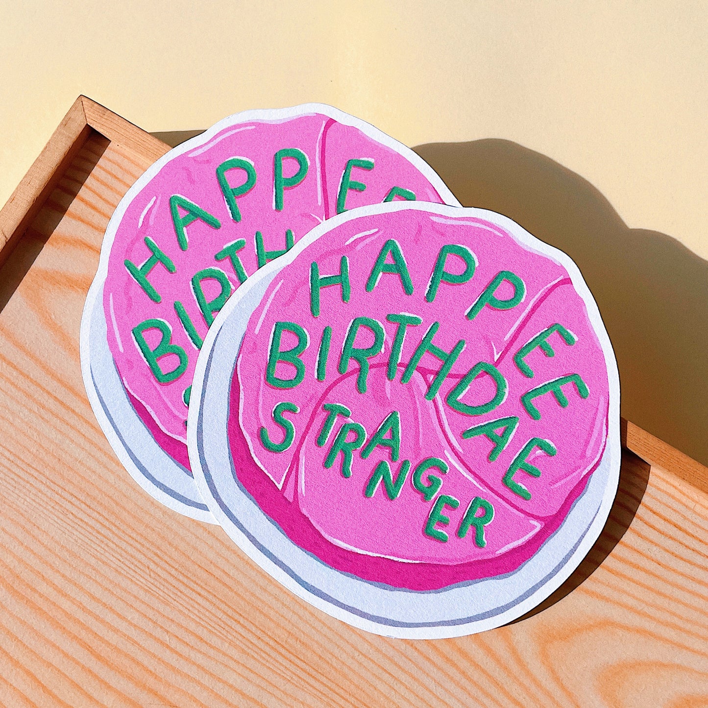 Happee Birthday Stranger Die-Cut Post Card