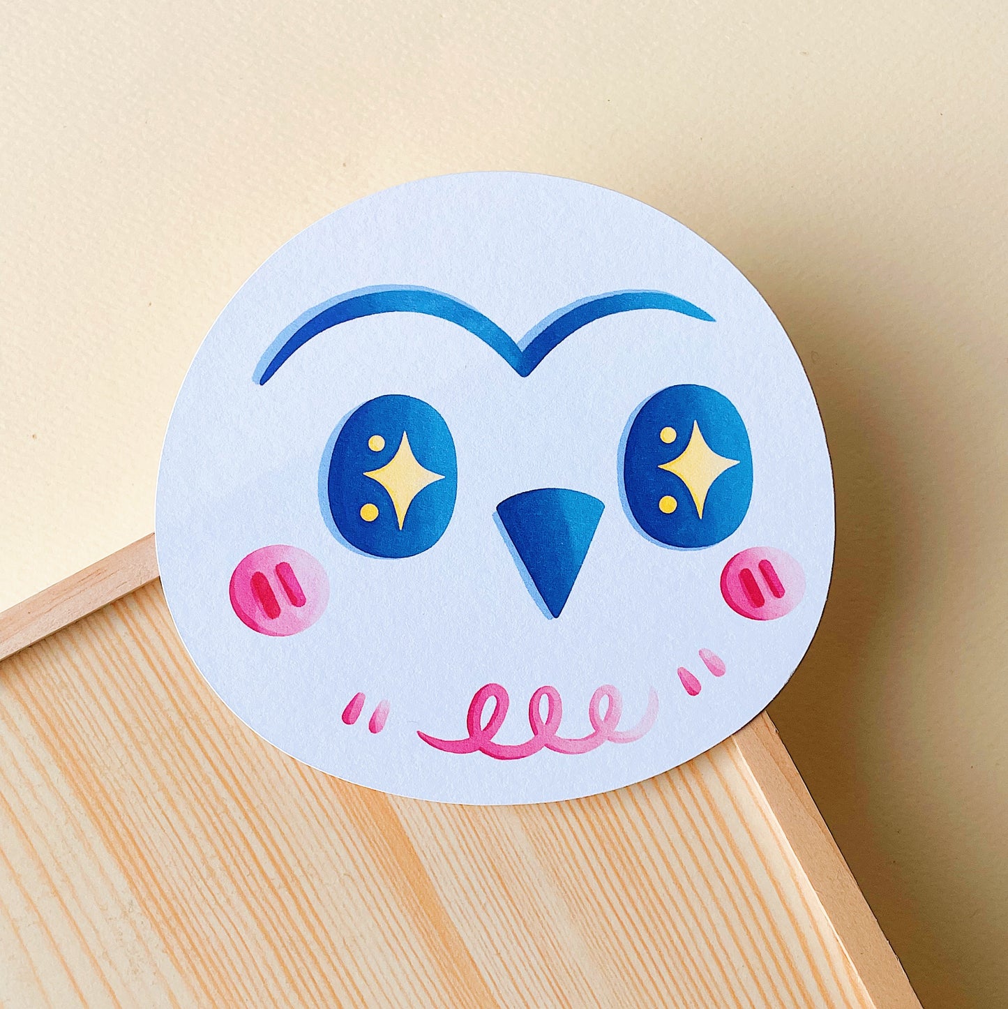 Hedwig the Bao Die-Cut Post Card