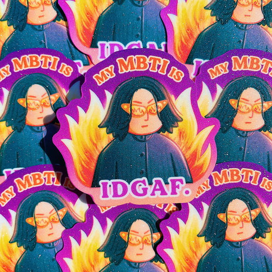 Snape's MBTI Glitter Die-cut Sticker