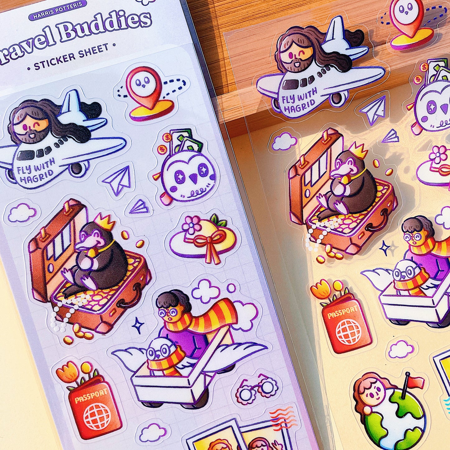 Travel Buddies Clear Sticker Sheet