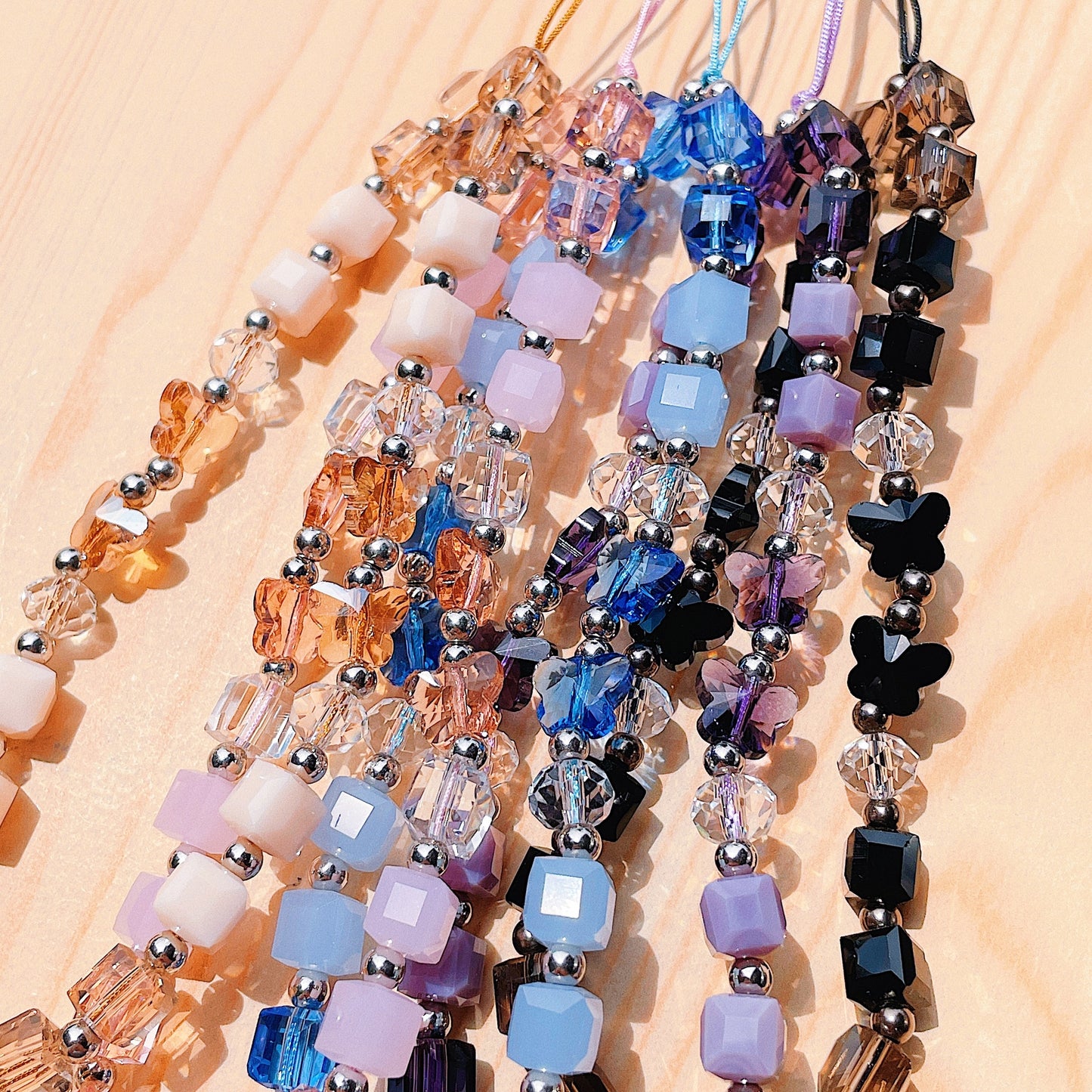 Crystal Butterfly Phone Charm I