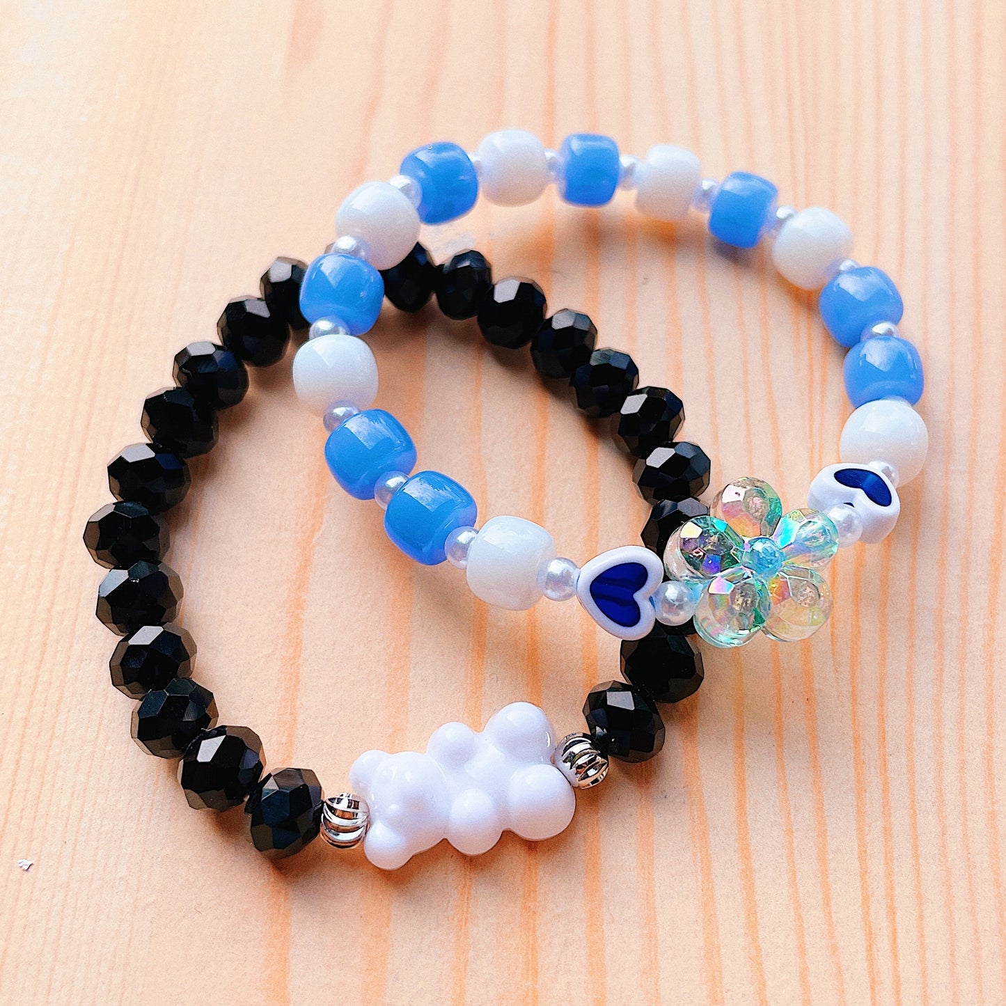 Clear Holographic Flower Bracelet