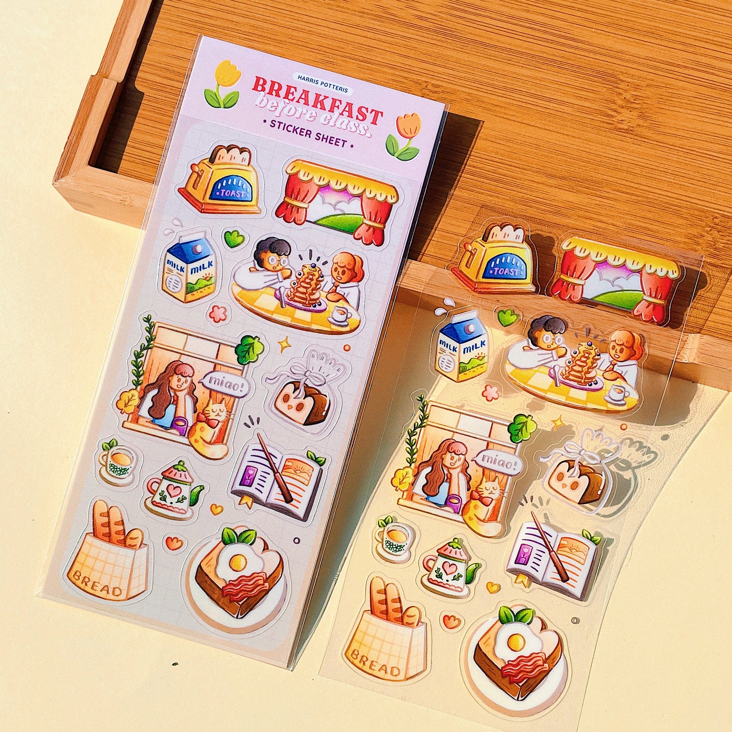 Breakfast Before Class Clear Sticker Sheet