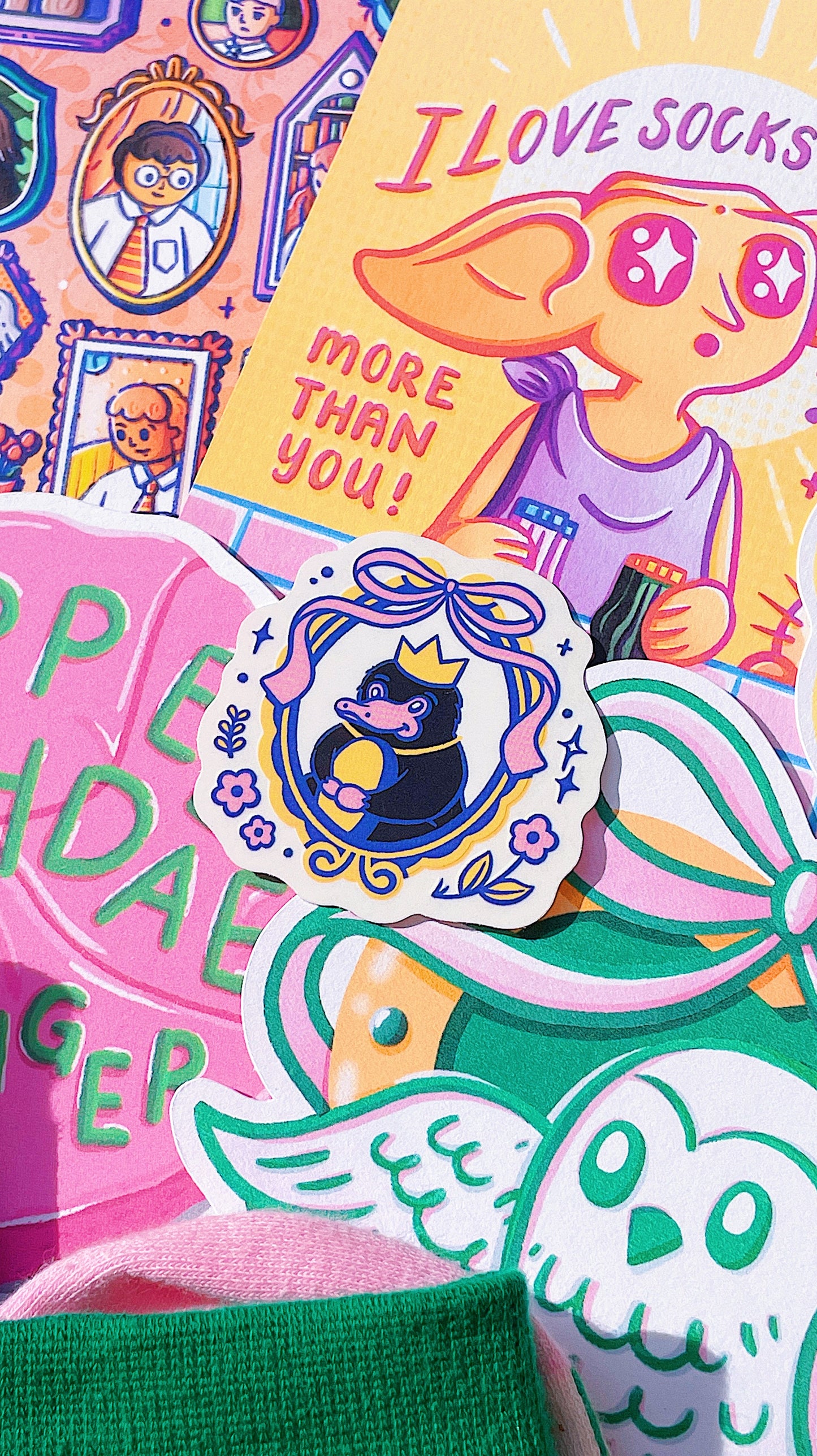 Teddy Coquette Mirror Clear Die-cut Sticker