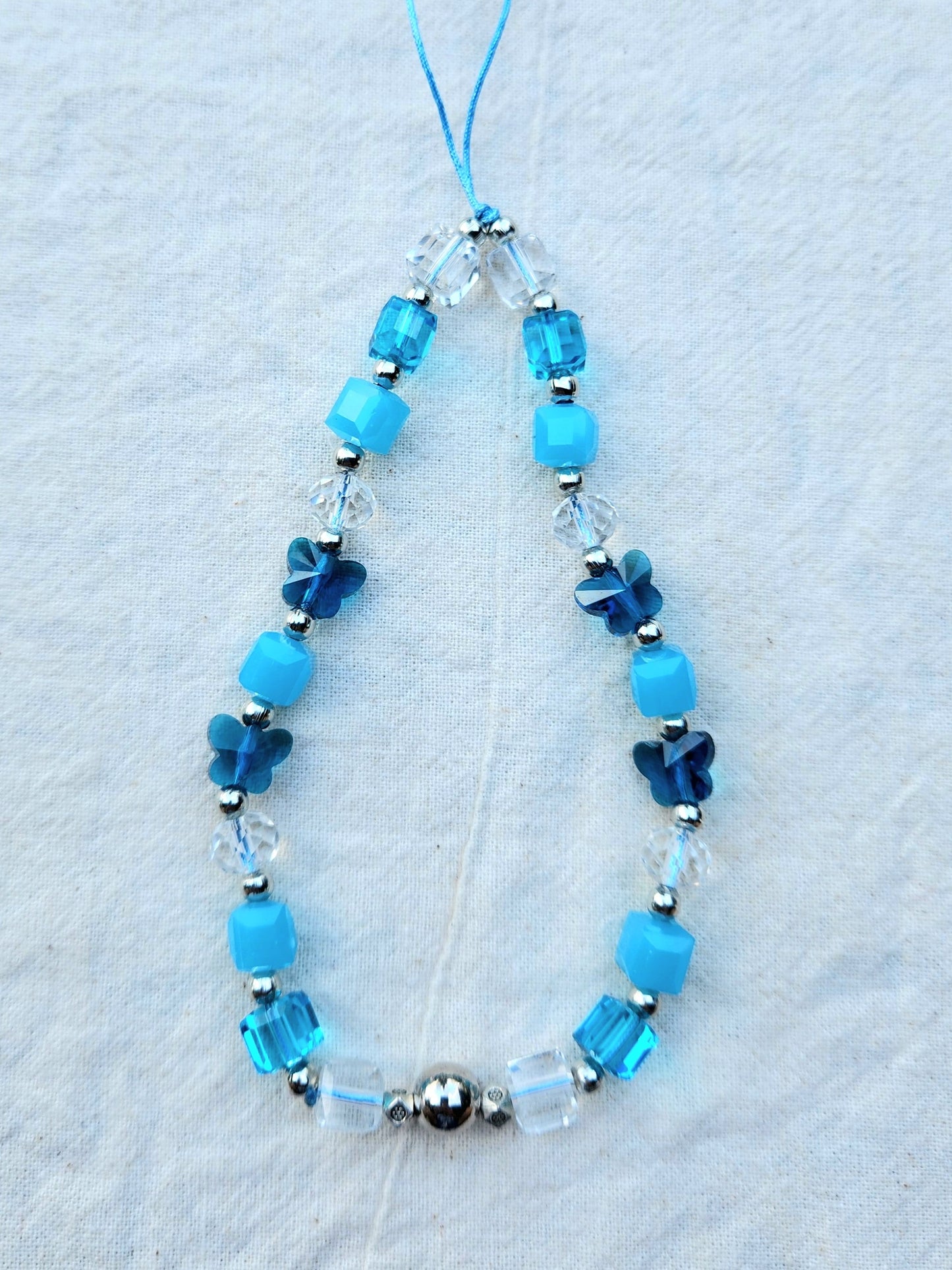 Crystal Butterfly Phone Charm II