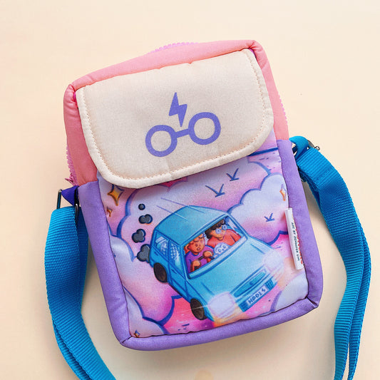 Harry & Ron Flying Kancil Car - Puffy Sling Bag