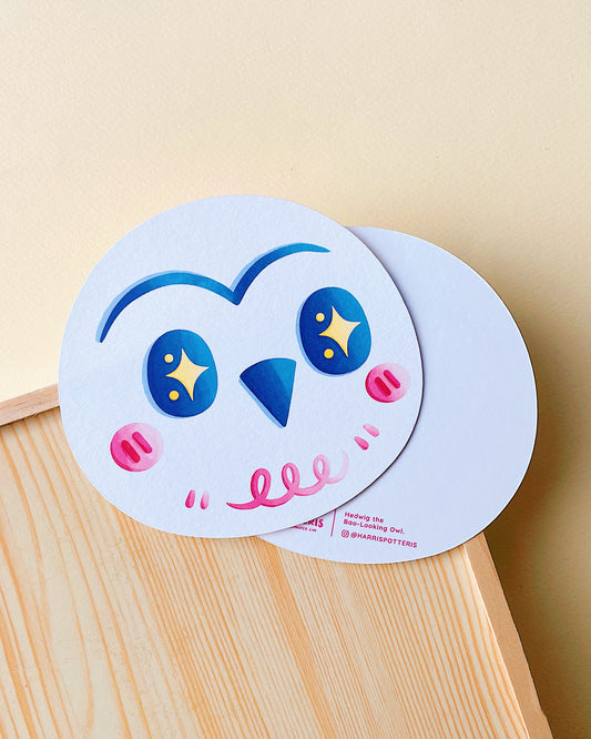 Hedwig the Bao Die-Cut Post Card