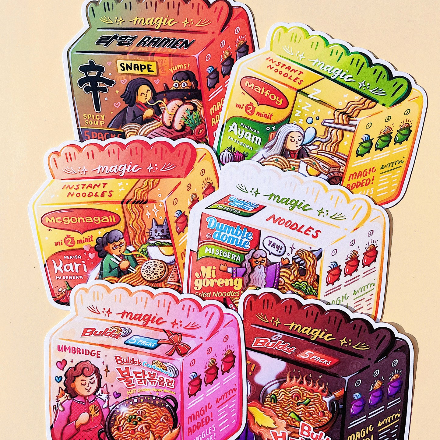 Magic Ramen Series Die-Cut Post Card