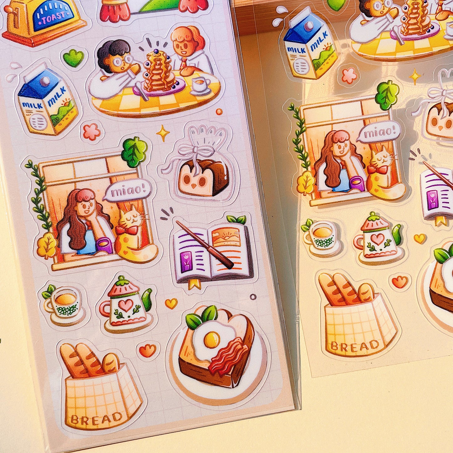 Breakfast Before Class Clear Sticker Sheet
