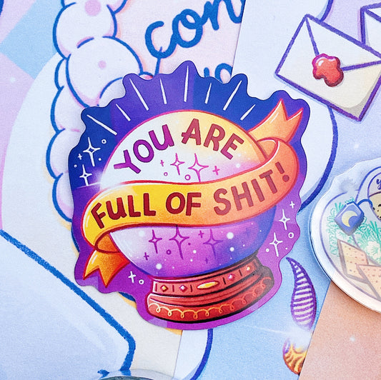 Shitty Crystal Ball Die-cut Sticker