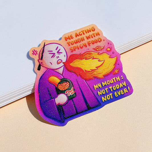 Voldy Too Spicy Glitter Die-cut Sticker
