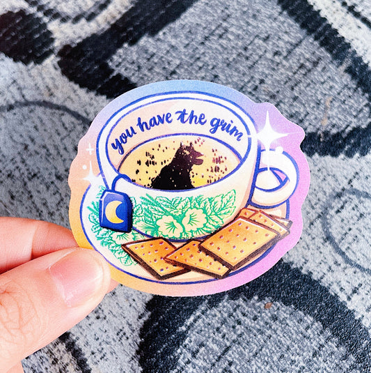 Divination Kopitiam Cup Die-cut Sticker