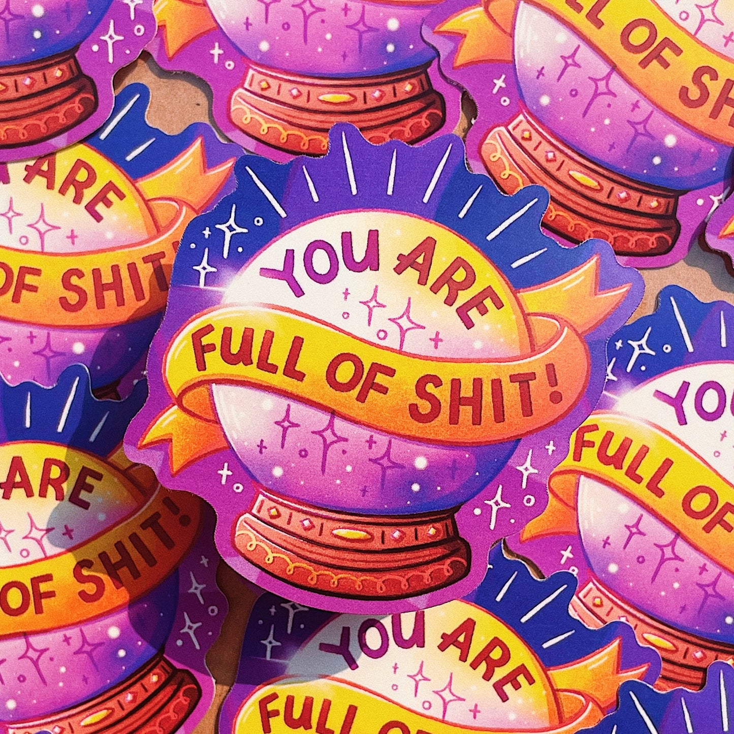 Shitty Crystal Ball Die-cut Sticker