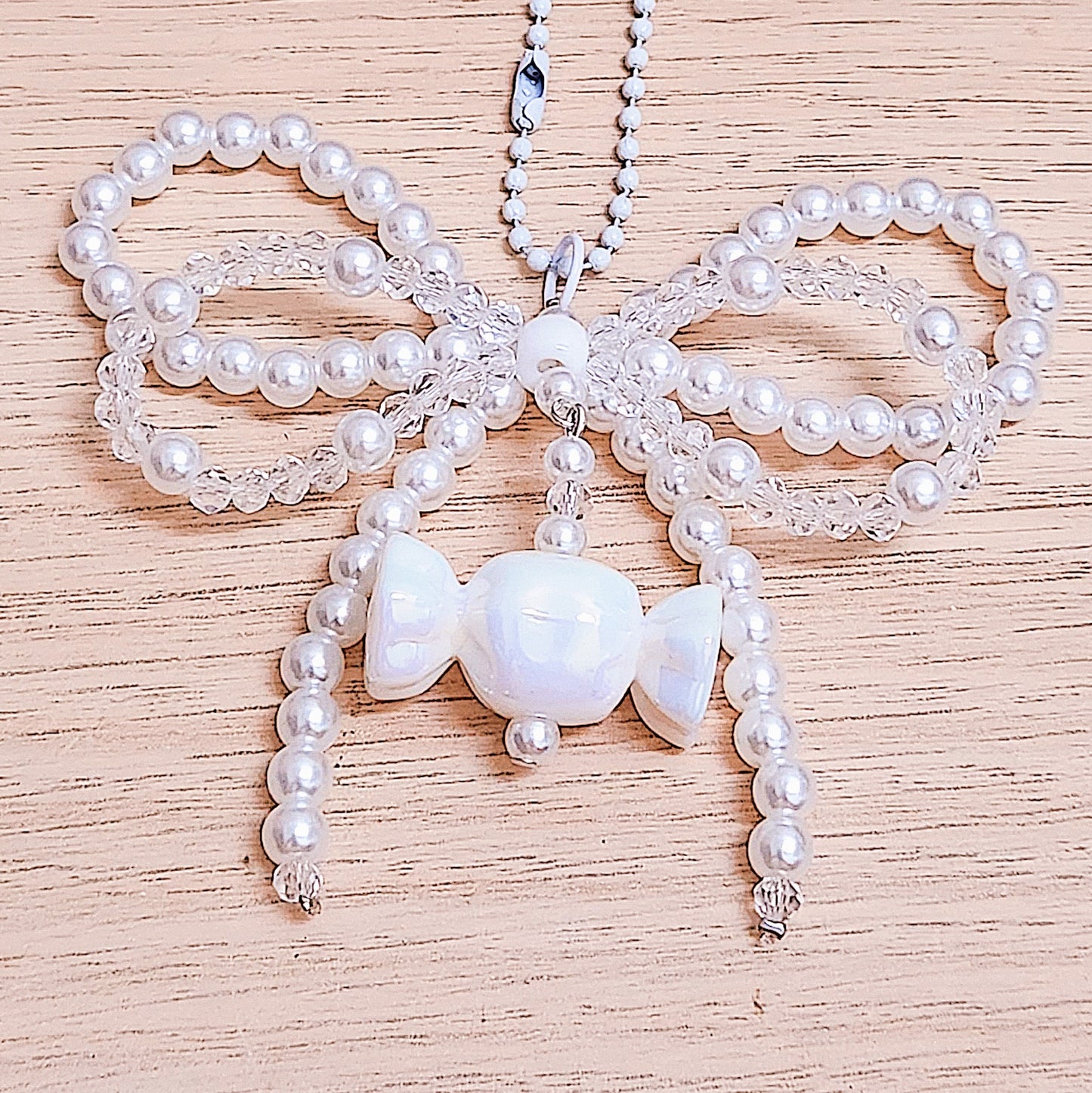 Beaded Bow Keychain