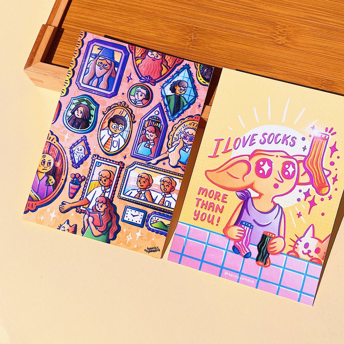 Dobby Love Socks Post Card