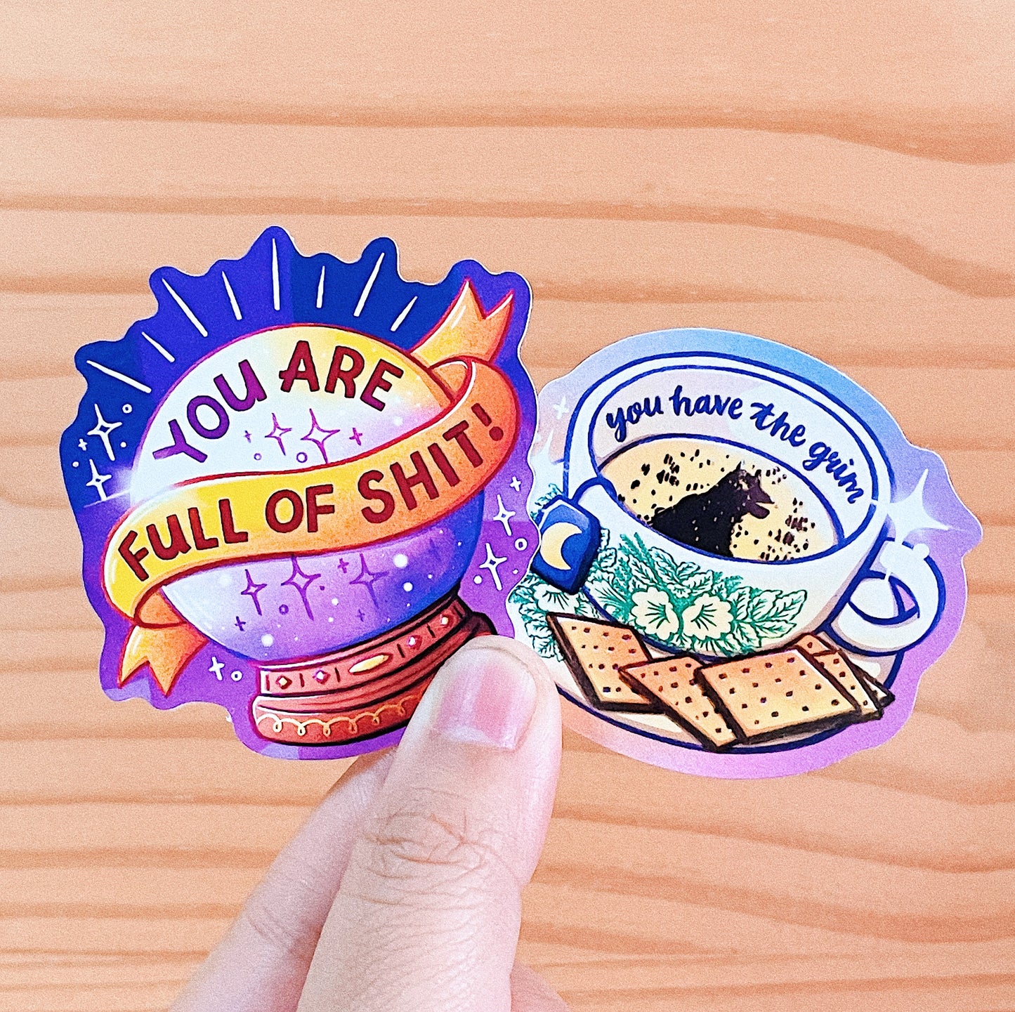 Divination Kopitiam Cup Die-cut Sticker