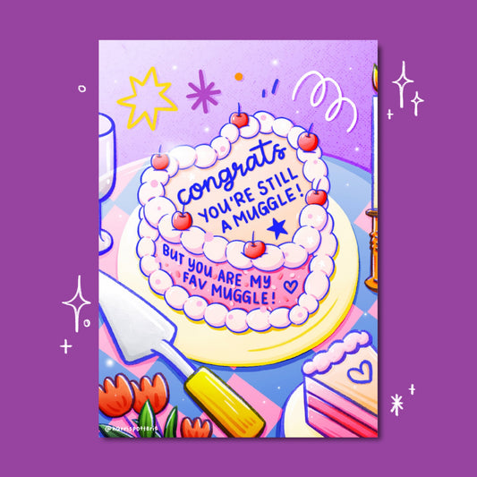 Fav Muggle Cake Post Card