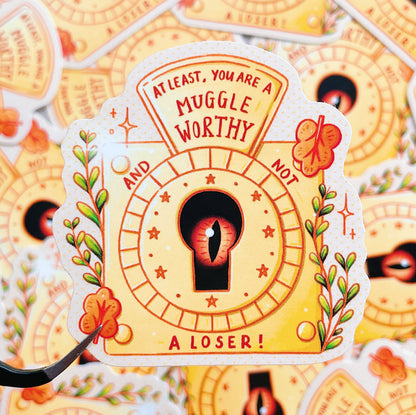 Muggle Worthy Lock Die-cut Sticker