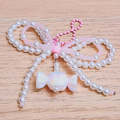 Beaded Bow Keychain