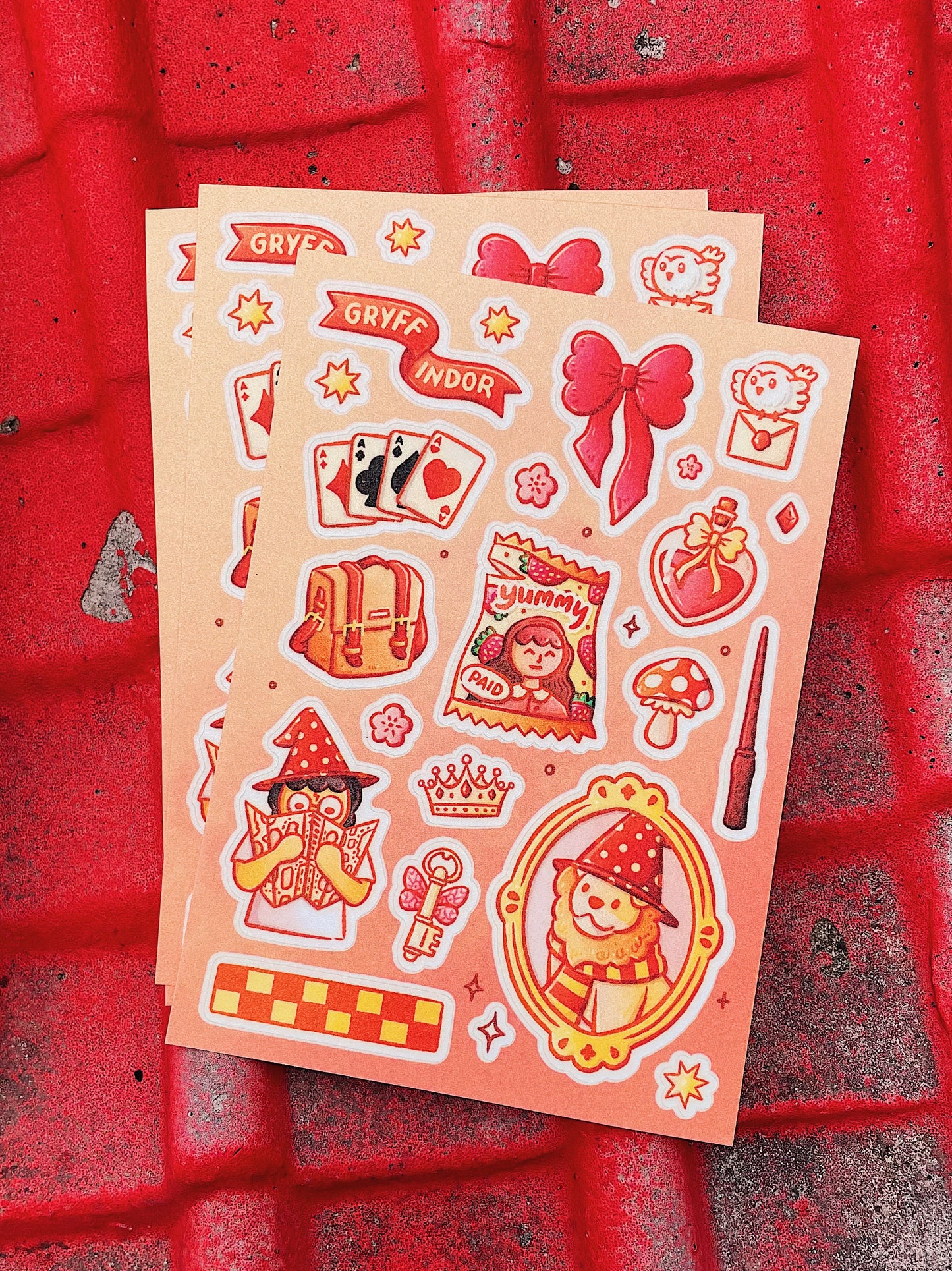 Hogwarts House Aesthetic Sticker Sheets 2.0
