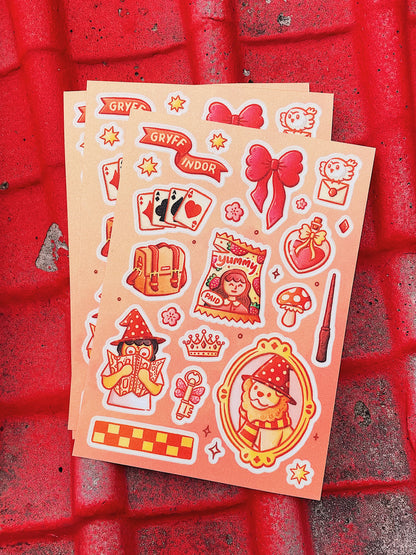 Hogwarts House Aesthetic Sticker Sheets 2.0