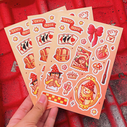 Hogwarts House Aesthetic Sticker Sheets 2.0