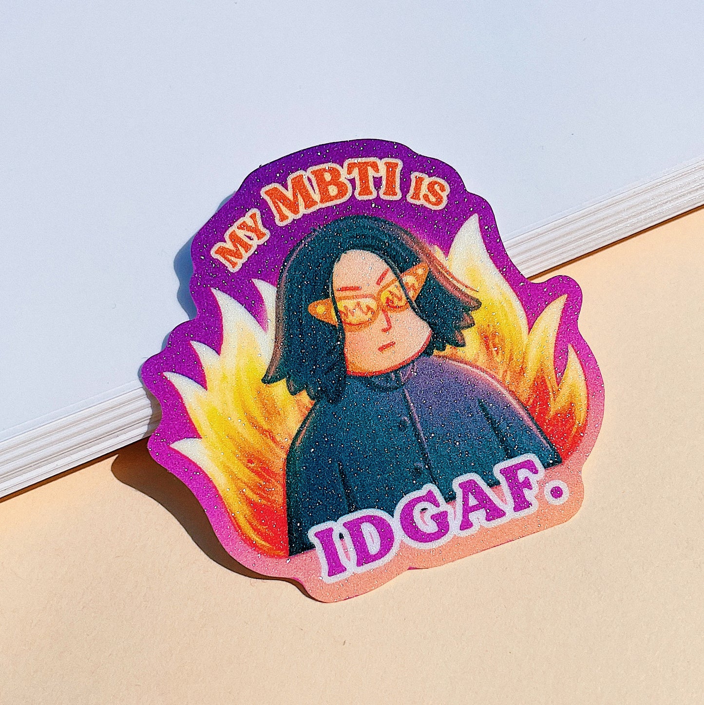 Snape's MBTI Glitter Die-cut Sticker