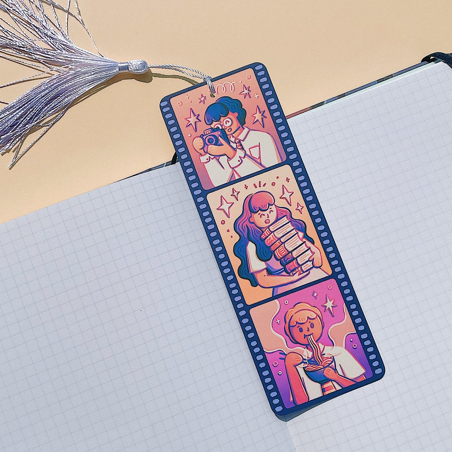 Golden Trio Photo Film Matte Bookmark