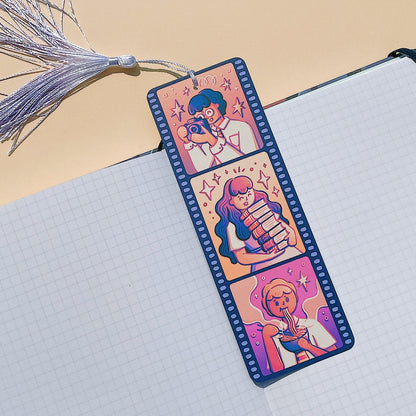 Golden Trio Photo Film Matte Bookmark