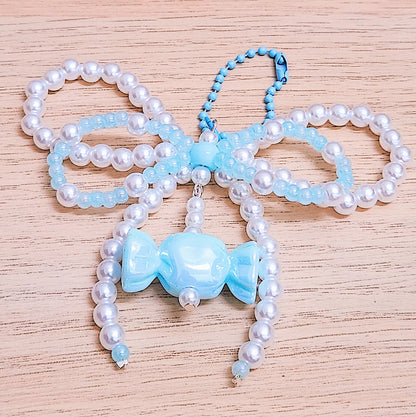 Beaded Bow Keychain