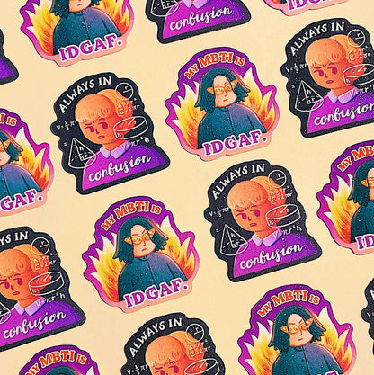 Ron Always Confuse Glitter Die-cut Sticker