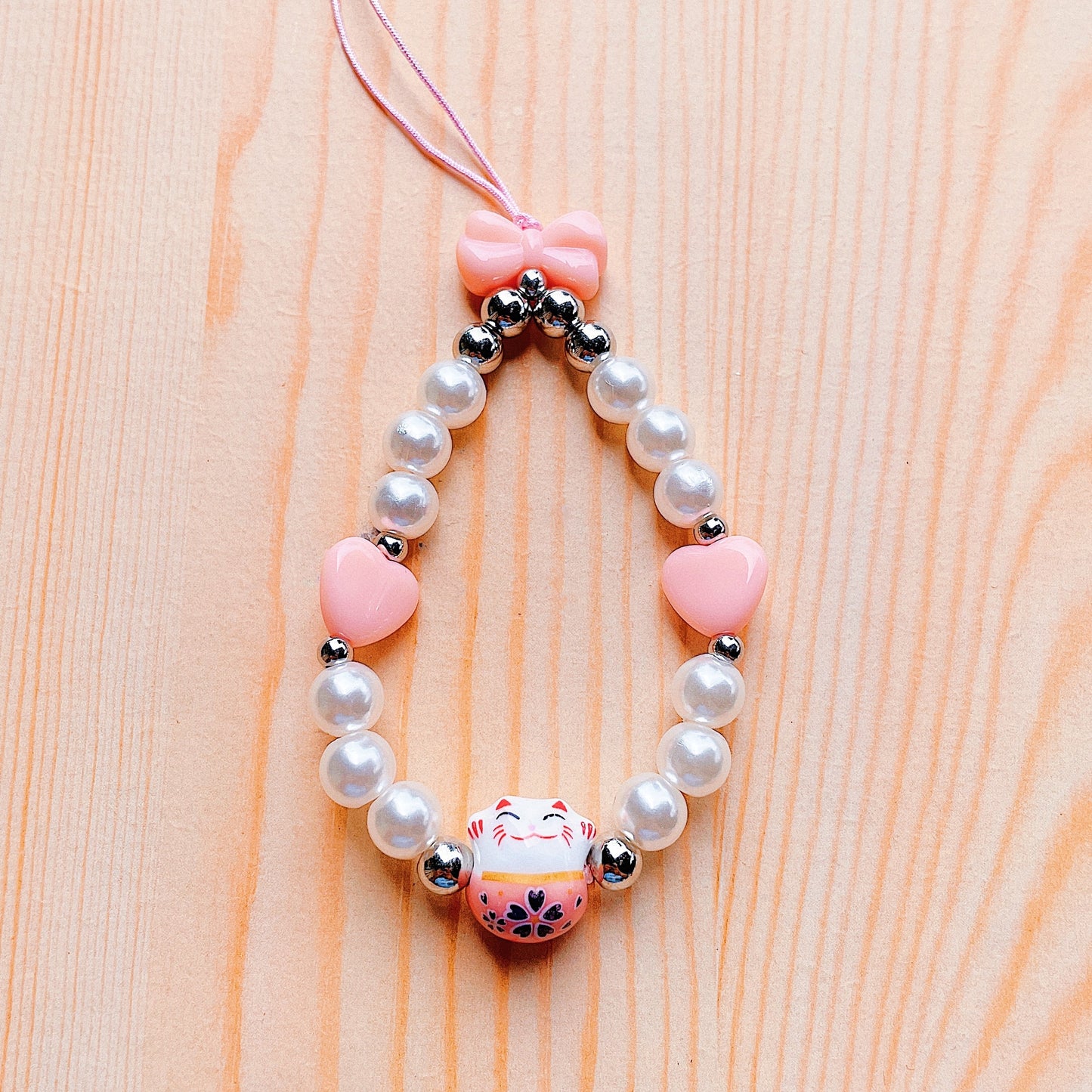 招财猫 Lucky Cat Mini Phone Charm