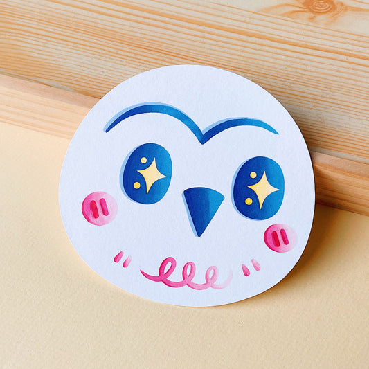 Hedwig the Bao Die-Cut Post Card