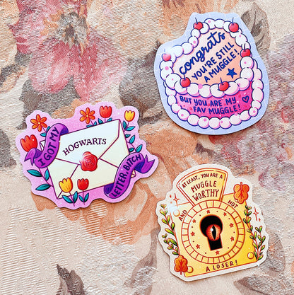 Favourite Muggle Cake Die-cut Sticker