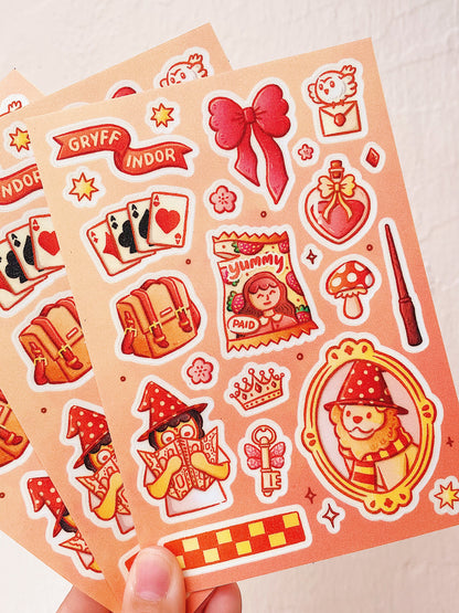 Hogwarts House Aesthetic Sticker Sheets 2.0