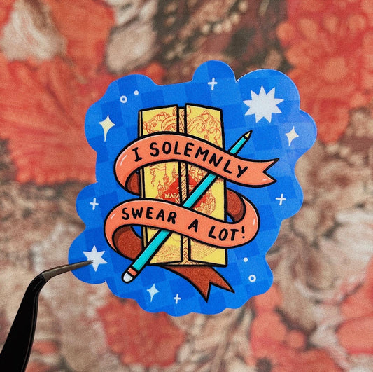 Marauders Map Swearing Die-cut Sticker