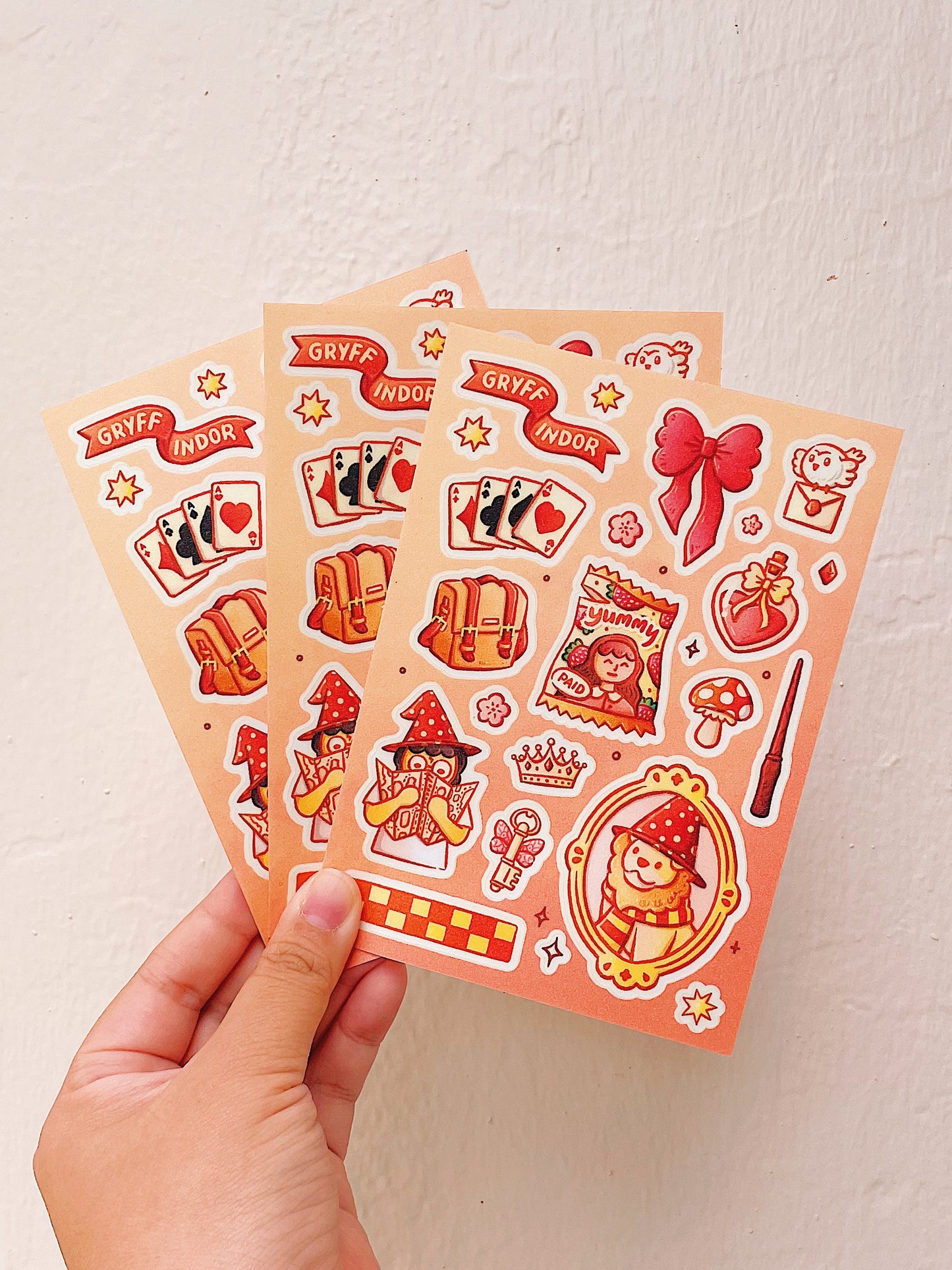 Hogwarts House Aesthetic Sticker Sheets 2.0