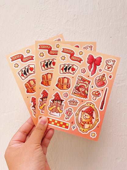 Hogwarts House Aesthetic Sticker Sheets 2.0