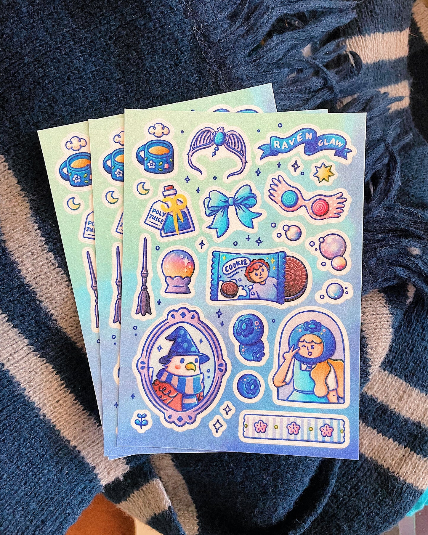 Hogwarts House Aesthetic Sticker Sheets 2.0
