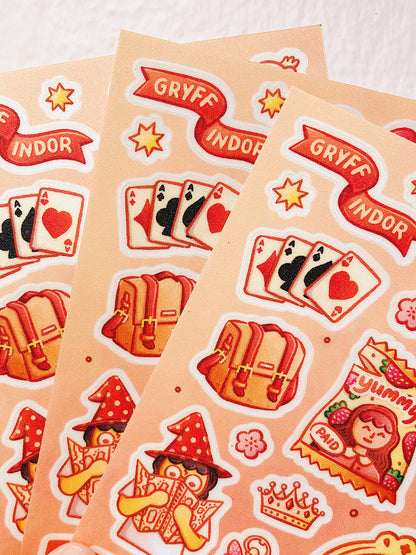 Hogwarts House Aesthetic Sticker Sheets 2.0