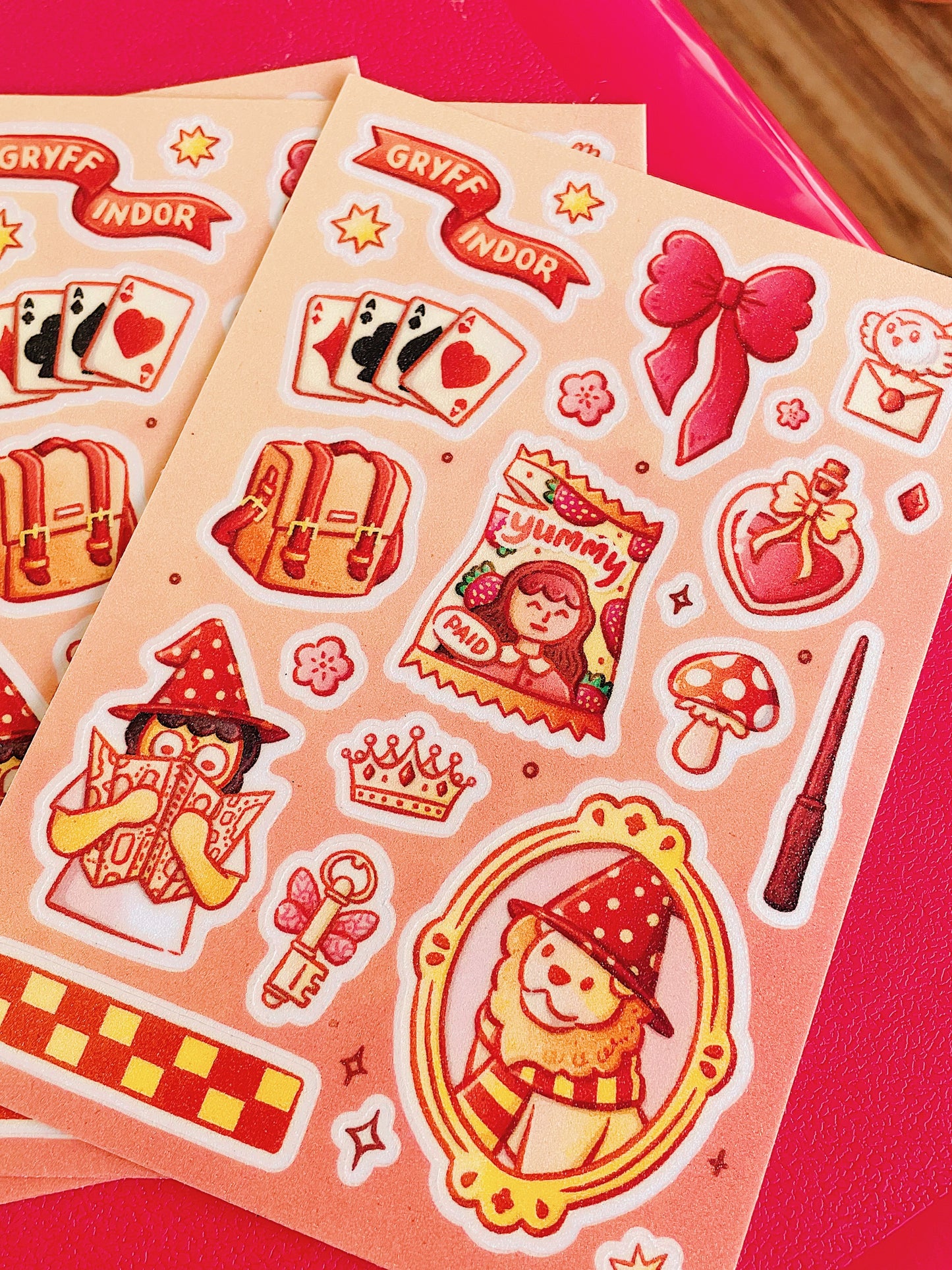 Hogwarts House Aesthetic Sticker Sheets 2.0