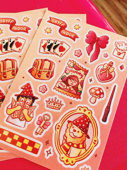 Hogwarts House Aesthetic Sticker Sheets 2.0